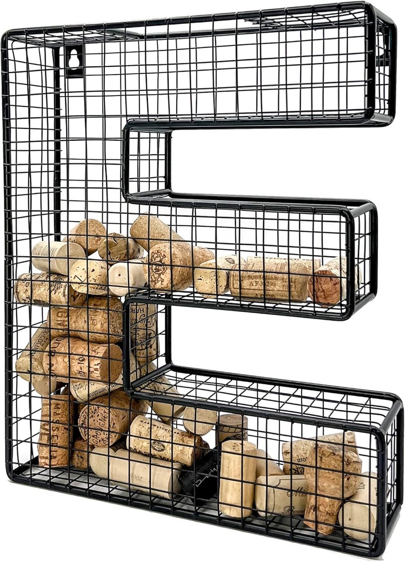 Oeno Wine Cork Holder Metal Display Collector Full Alphabet Display Letters & More (E) - Image 3